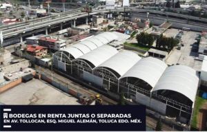 Vista aerea conjunto de 5 bodegas nuevas en toluca - A.R.C. Inmobiliaria