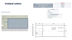 Plano de distribucion bodega 2450m2 3 andenes y acceso peatonal - A.R.C. Inmobiliaria
