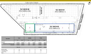 Plano de distribucion nave clase a 5610m2 6 andenes toluca 2000 - A.R.C. Inmobiliaria